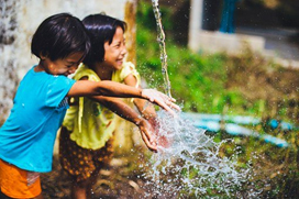 Children at Fountain