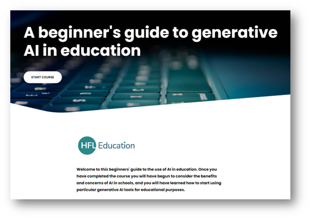 "A beginner's guide to generative AI in education"