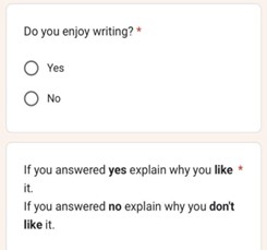 "Do you enjoy writing?"
