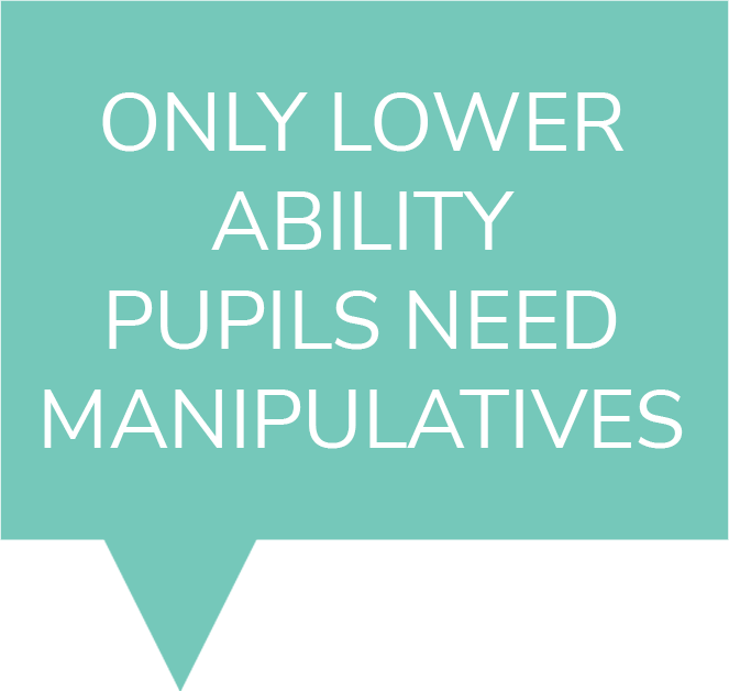"only lower ability pupils need manipulatives"