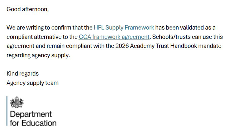 DfE email