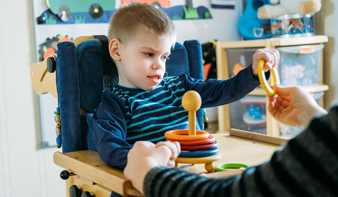 Child in a wheelchair