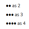 numbers and dots