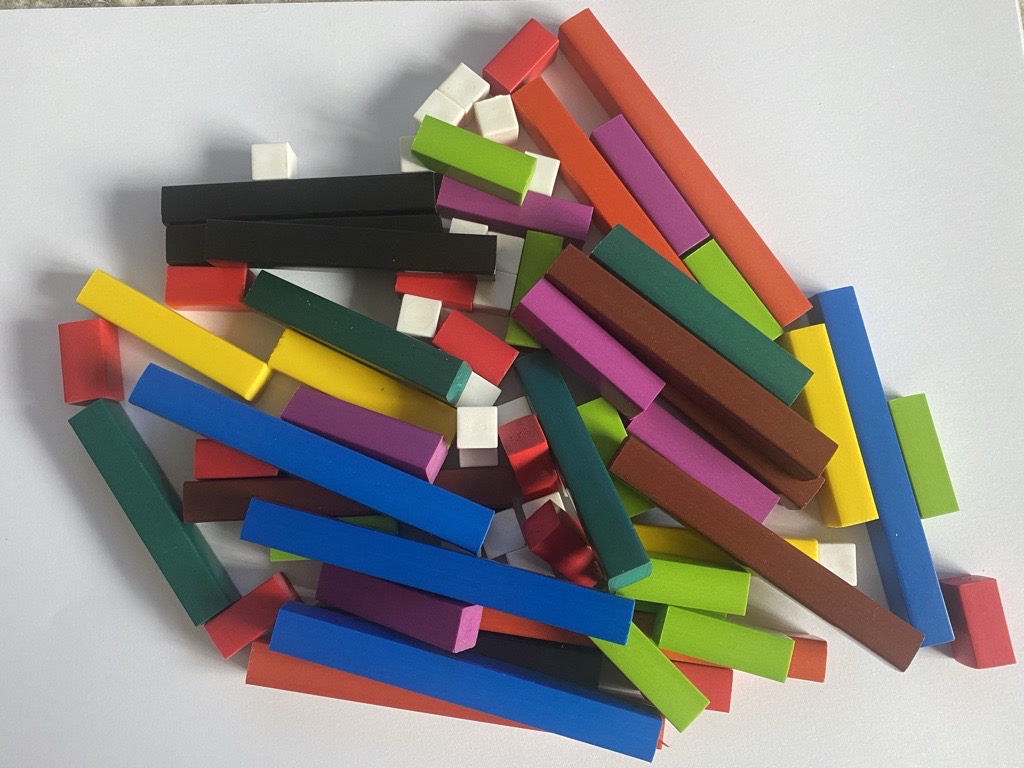 Multicoloured cuisenaire rods