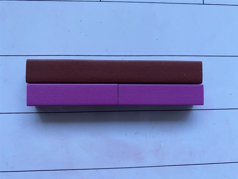 Multicoloured cuisennaire rod