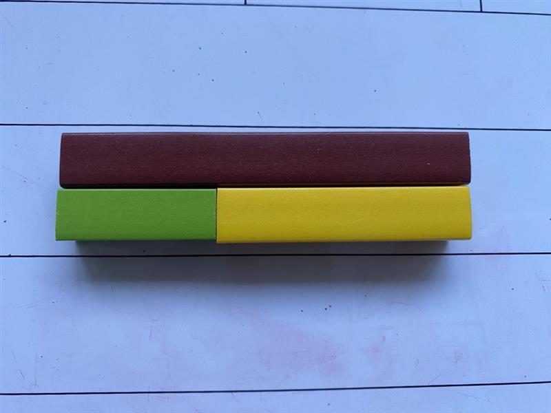 Multicoloured cuisennaire rod