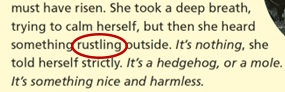 "Rustling" circled in red