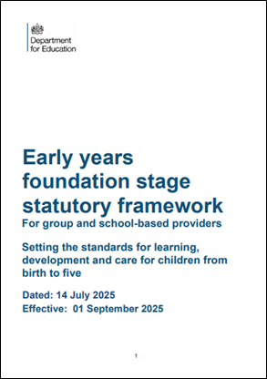 Early years foundation stage statutory framework