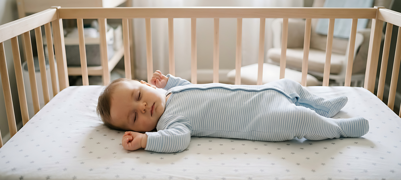 Child sleeping on back