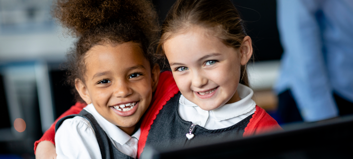 Two school girls