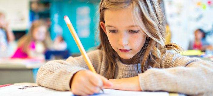 Girl writing