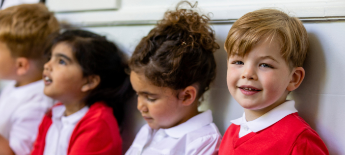 Happy looking Early Years children