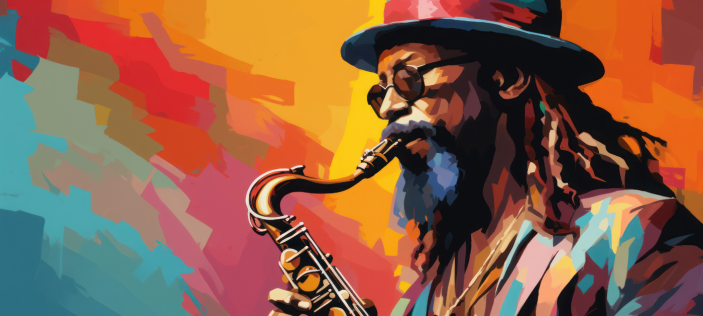 Man playing saxophone 