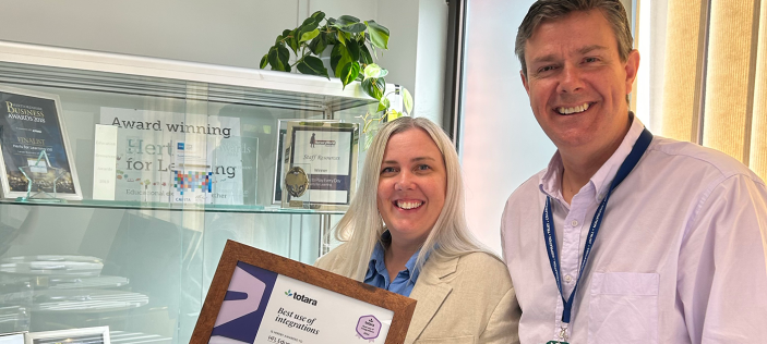 2 members of HFL staff with an award
