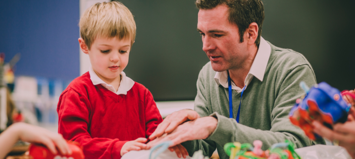 Teacher with child 