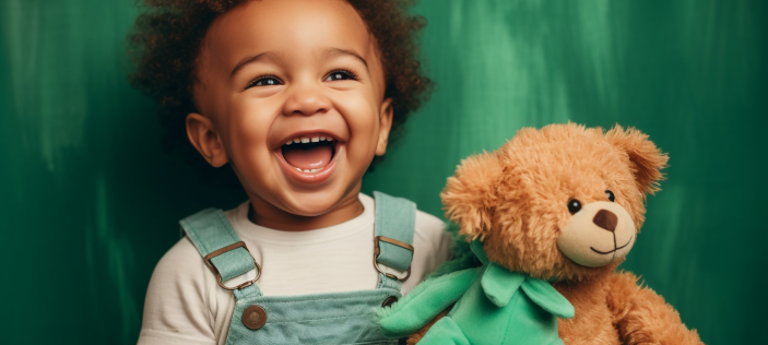 boy with teddy bear