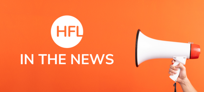 orange background and megaphone