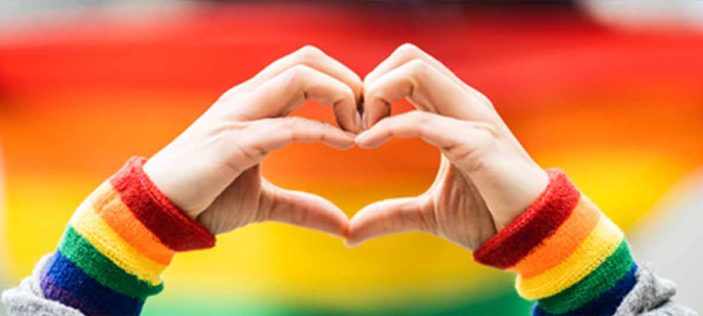 Heart made with hands