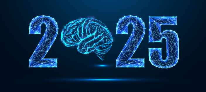 Number 2025 with a brain used as the zero