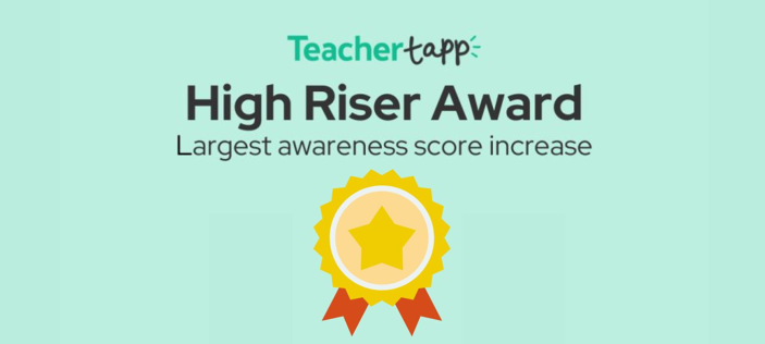 We’ve received a Teacher Tapp High Riser Award!