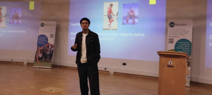 Influencer Kit Brown inspires at Nobel School