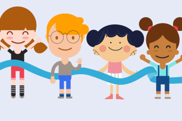 Early years figures holding hands