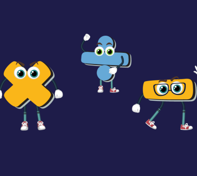 Amusing maths related illustrated characters