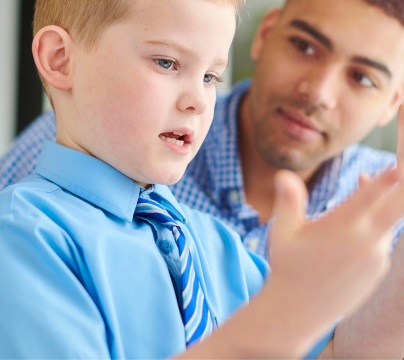 boy counting on his fingers