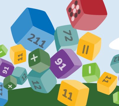 numbers on boxes in landscape