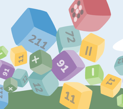 Numbers and symbols on cubes