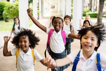 children jumping