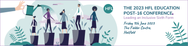 Graphic illustration of people stood in pots being watered with contact detail text