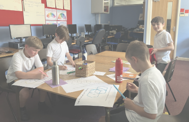 Students doing maths work