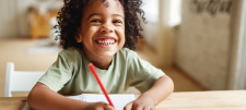 child writing