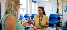 two female teachers in a staff room