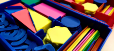 Colourful plastic shapes