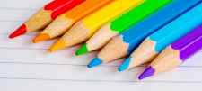 Multi-coloured pencils