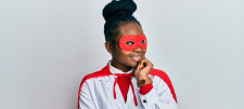 Girl with mask