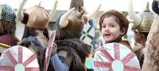 Children dressed as Vikings 