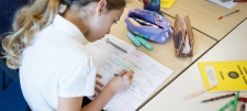 Girl writing