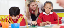 teacher with 2 early years children