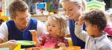 practitioners with 2 young children