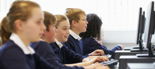 pupils looking at computers
