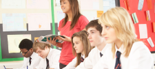 secondary pupils in classroom