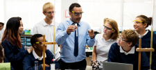 pupils in science classroom