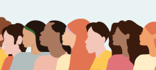 illustrations of heads of different ethnicity