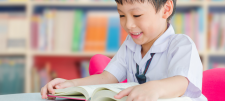 Child reading book