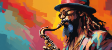 Man playing saxophone 