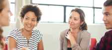 group of teachers in a meeting