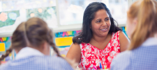 Essential maths - teacher and pupils